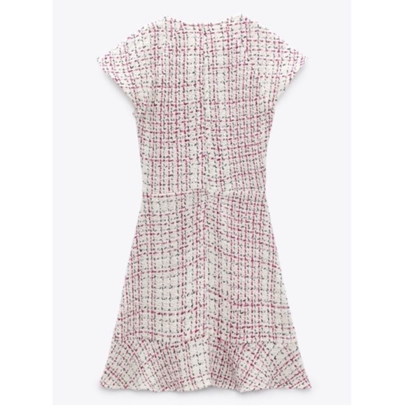 Blogger’s Favorite Zara Textured Weave Dress With Ruffle Trim. XS. NWT. - Picture 15 of 16
